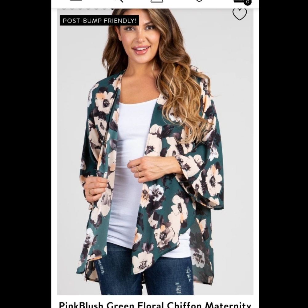 Pinkblush floral kimono